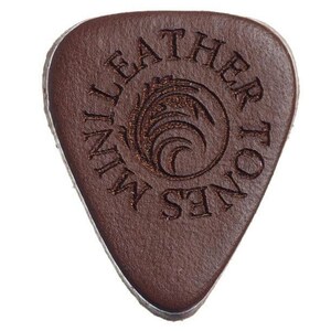 Mini Leather Picks for Ukulele or Bass Guitar Black, Tan, Whiskey & Cognac Leather in a Gift Tin Timber Tones image 4