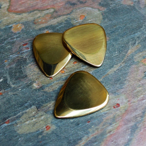 Brass Guitar Pick - 351 Shape - Boutique Guitar Plectrum