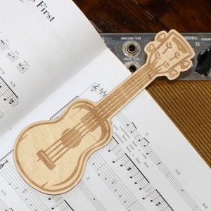 Ukulele Shaped Boutique Bookmark - Laser Engraved Birch Plywood