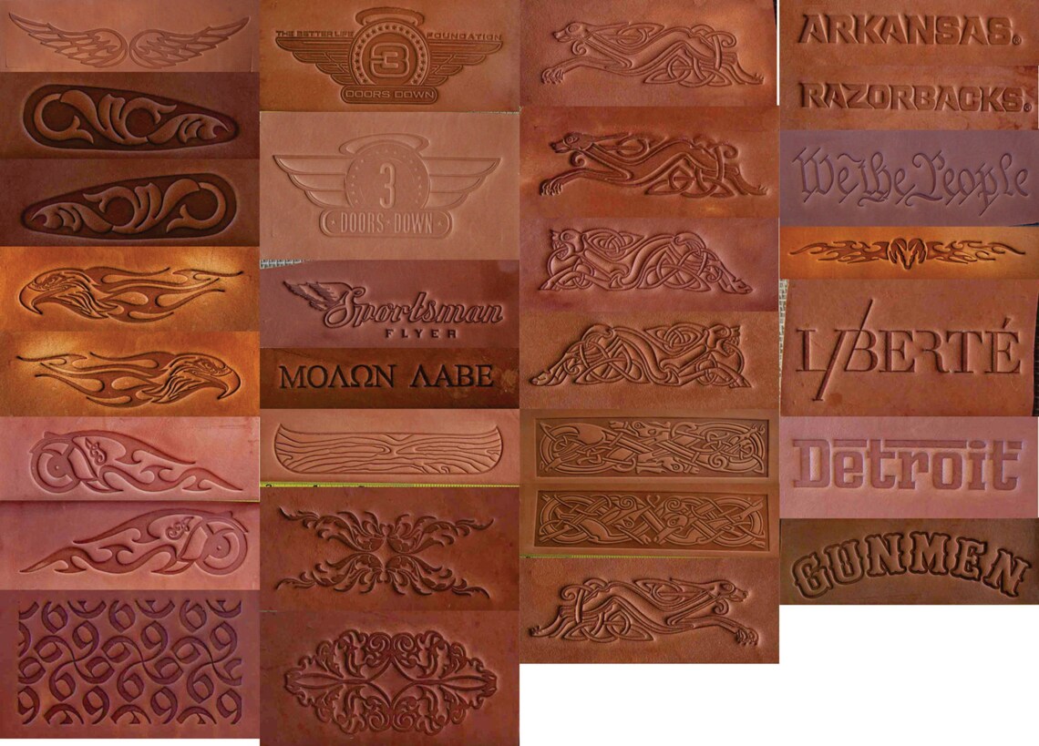 Custom Leather Stamp or Leather Embossing Die Long Size Etsy