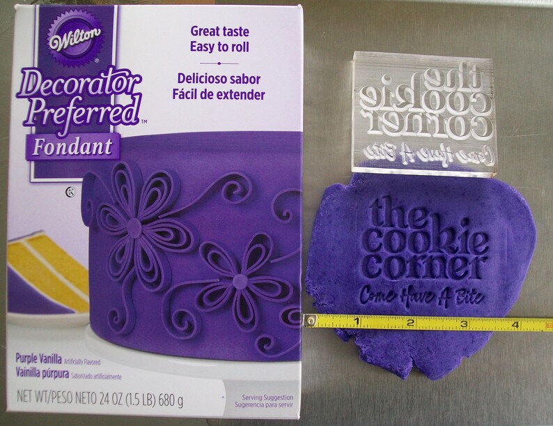 Custom Fondant Stamp or Fondant Embossing Die Under 2 Etsy