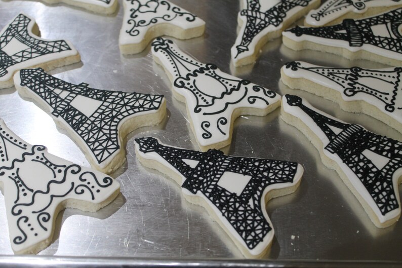 Eiffel Tower Cookies 12 Etsy