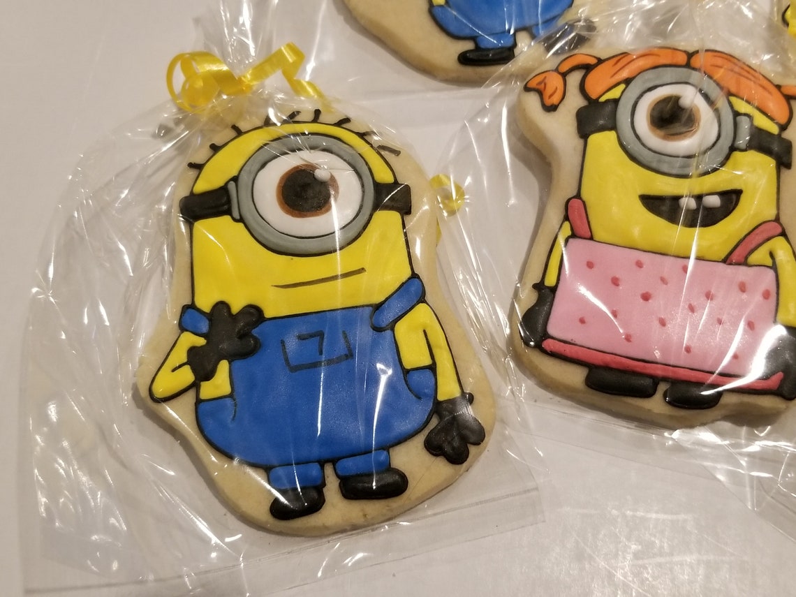 Minion cookies inspired by despicable me 12 Etsy