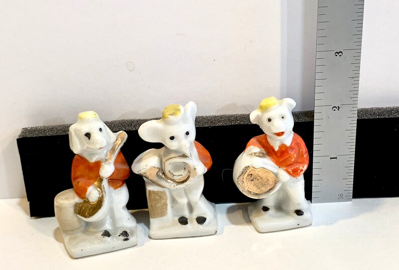 Vintage Miniature Animal Band 6 piece Set Animals playing Etsy