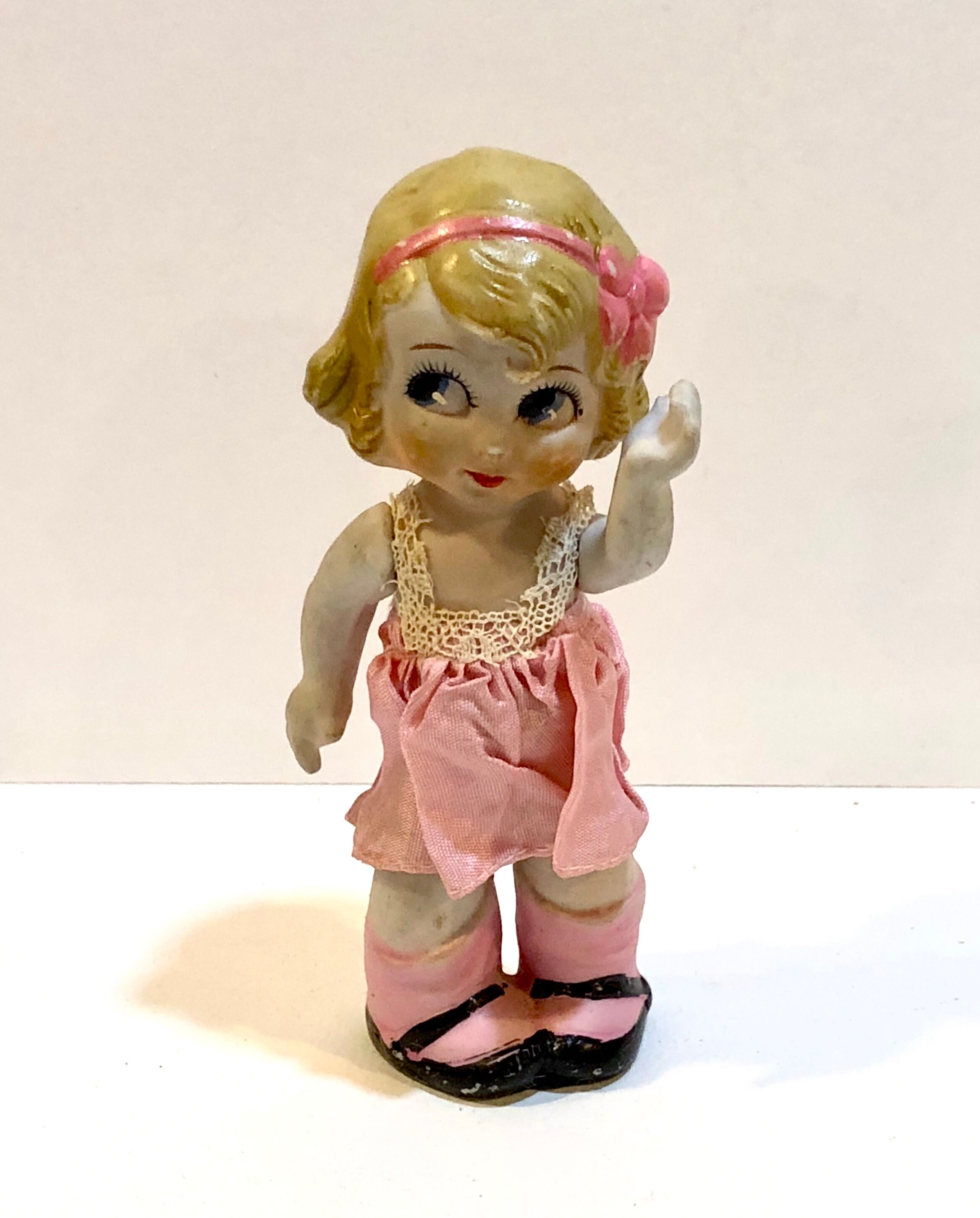 Vintage Bisque Doll Japan Figure Googly Eyes Jointed Arms. Etsy