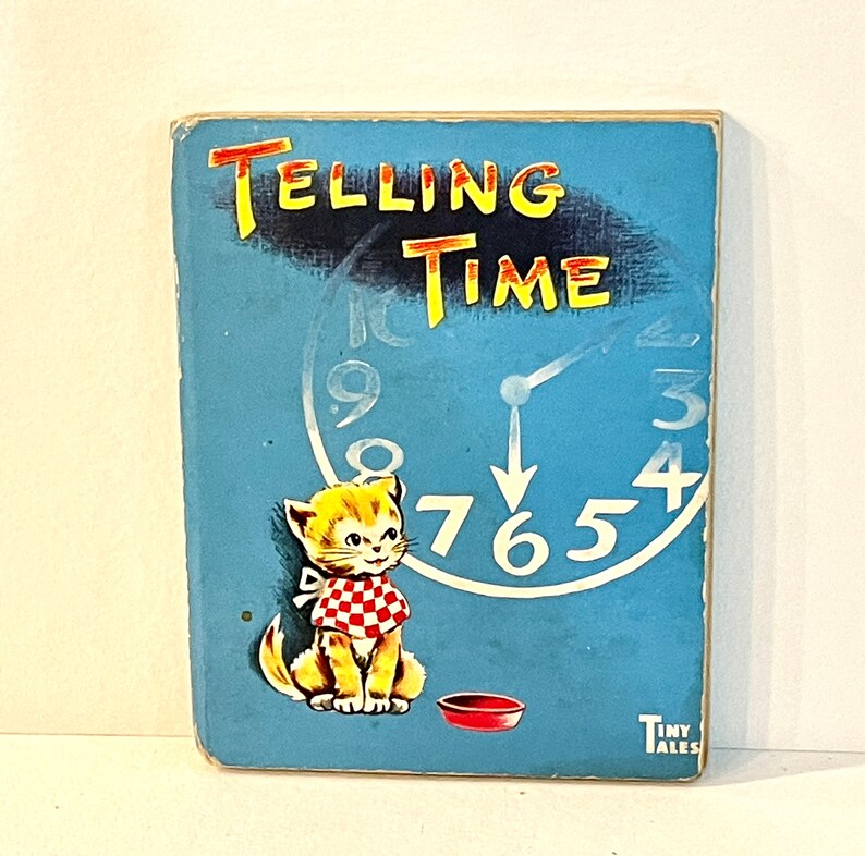 Vintage Tiny Tales book Telling Time Picture Book animal Etsy
