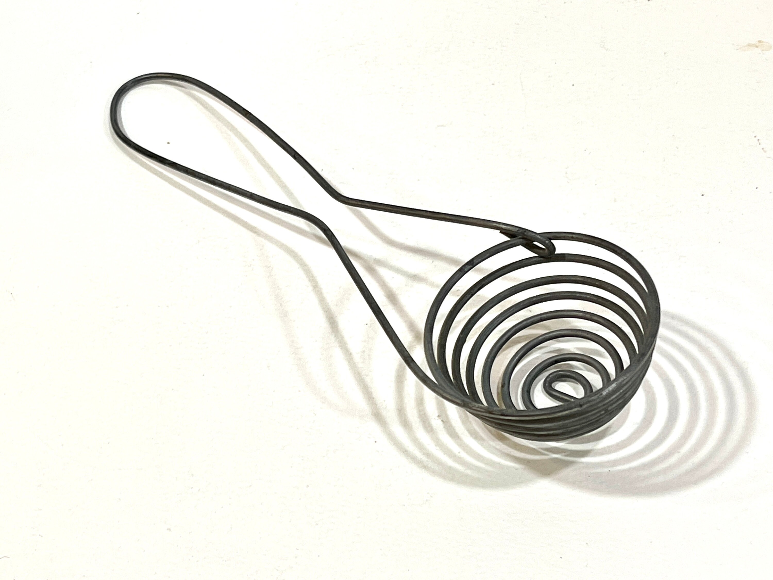Vtg Metal Spiral Coiled Wire Whisk Egg Beater Stainless Steel 9