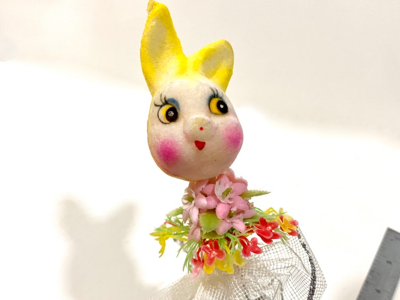 Kitschy Bunny Bunny BALLERINA Girl Bunny Flocked Yellow Etsy