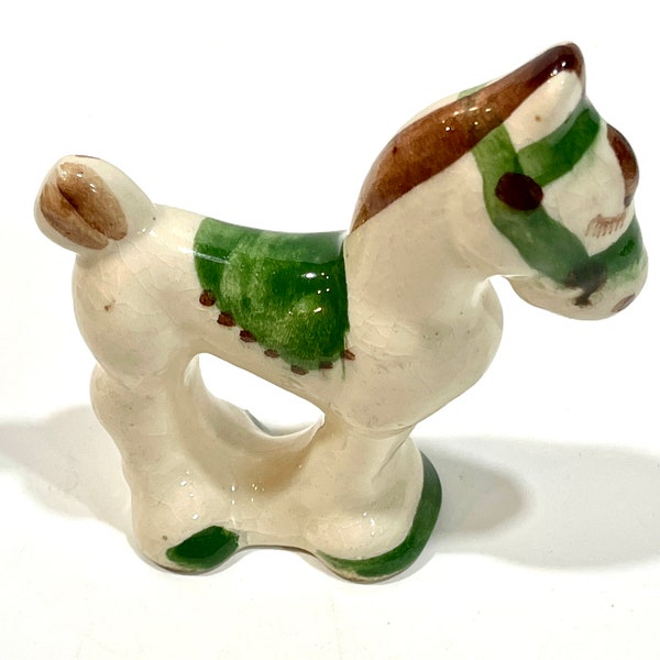 Funky Horse Figurine, Small Pony, Hand Painted, Anthropomorphic, Made in Japan, Kitschy 1950s, Nursery Decor, Gift for Collector