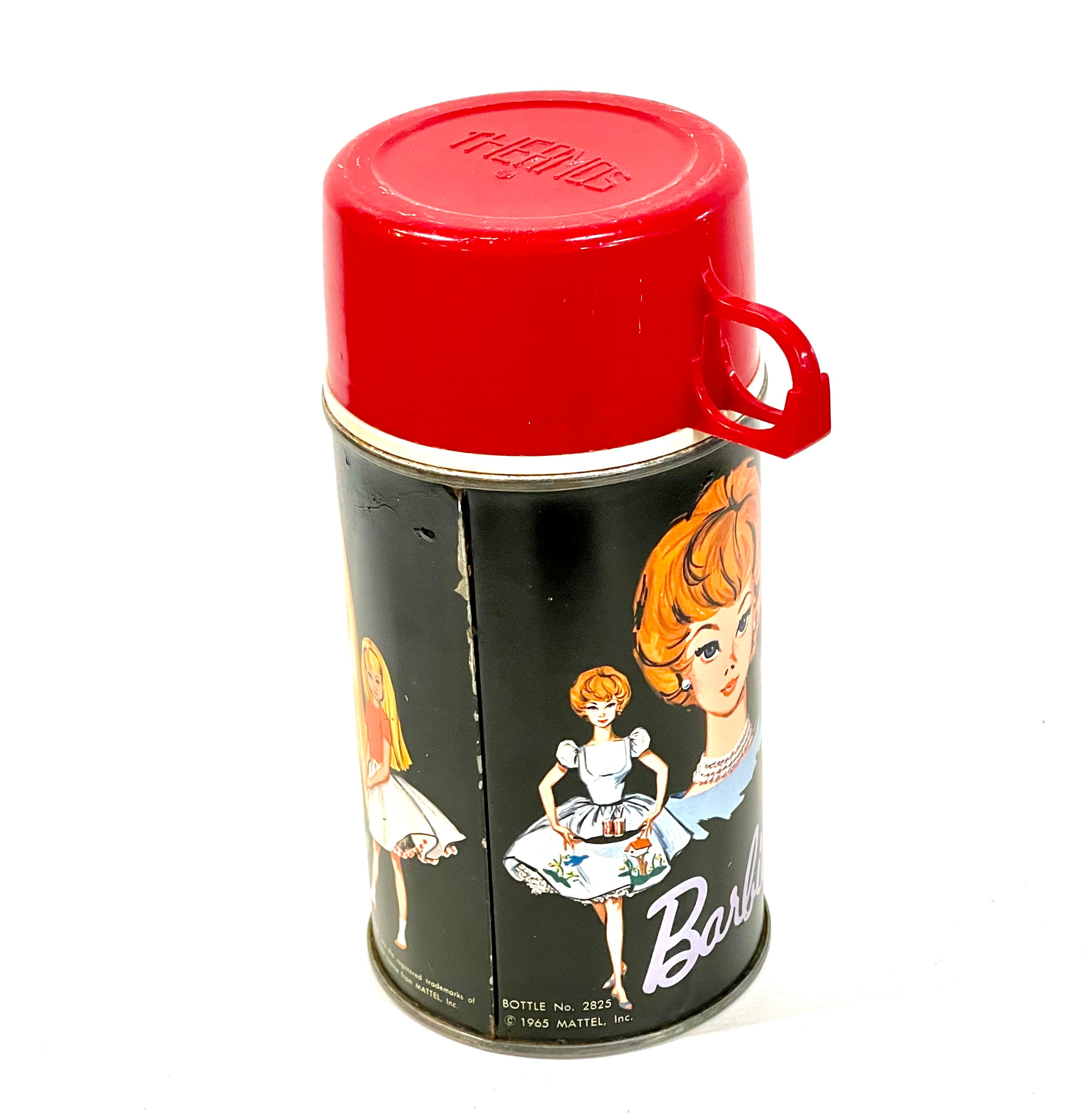 1971 the World of Barbie 8 Oz Thermos Bottle With Red Cup and