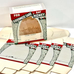 Vintage Bienenwaben Box Set: Bienenstock Grafik, Bauernhaus Dekor