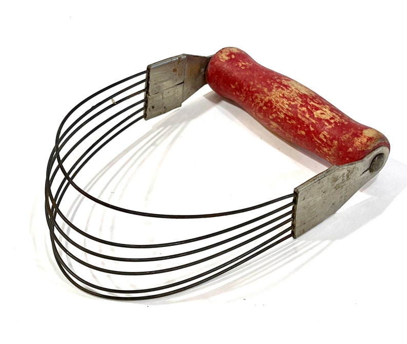 Vintage 1940s Pastry Blender Red Wood Handle ANDROCK Made Etsy