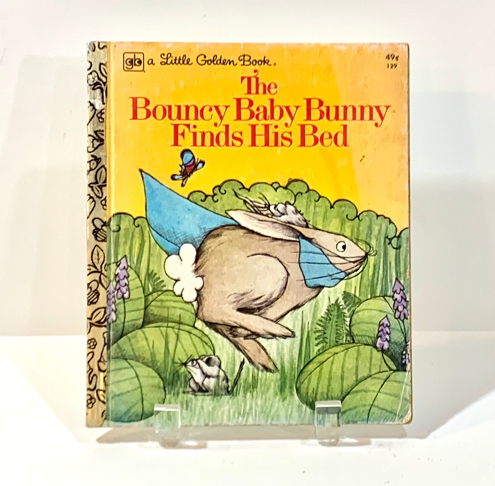 Vintage Storybook Bouncy Bunny Finds His Bed Little Golden Etsy
