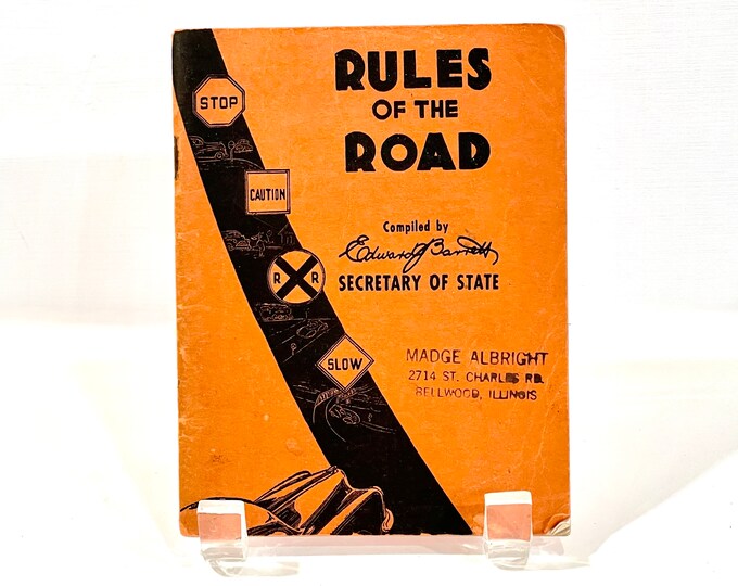 Illinois Rules of Road Driver's Manual 1950 Issue Motor Etsy