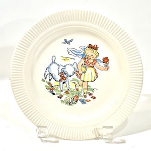 Vintage Mary Had a Little Lamb Plate - Salem China Co. - 1940s Nursery Decor