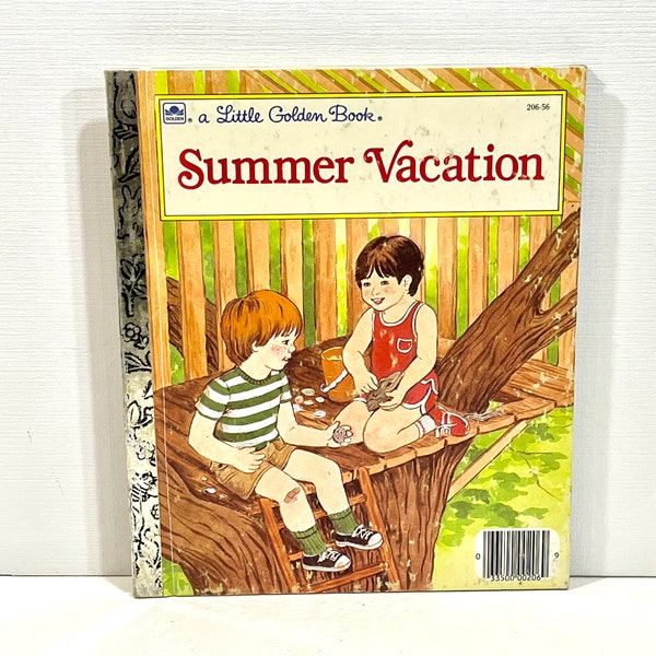 Vintage Storybook, Little Golden Book, A Summer Vacation, Edith Kunhardt, Pictures Kathy Allert, Gift for Child, Baby Shower, Bedtime Story