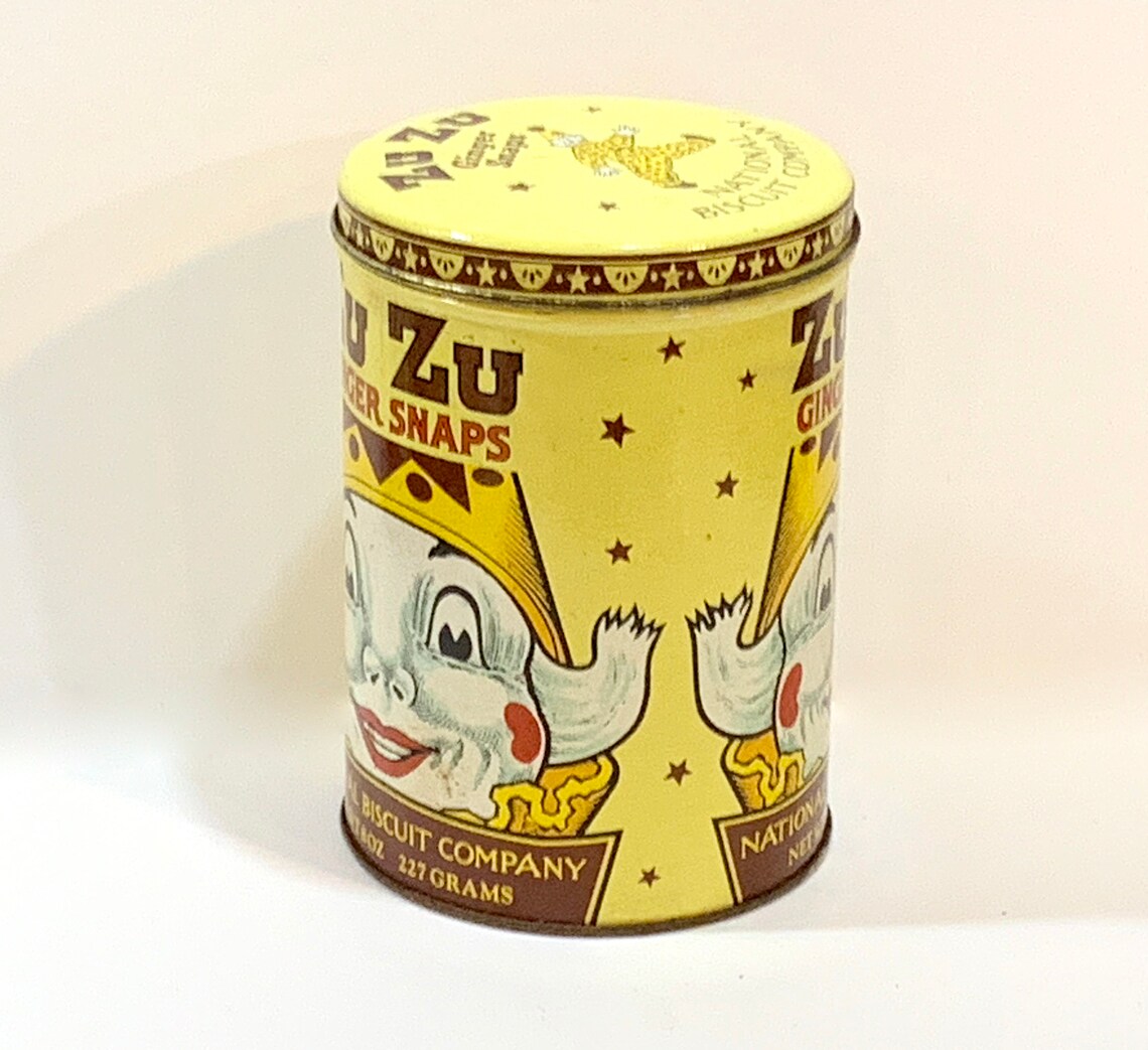Vintage Zu Zu Ginger Snaps Clown Cookie Tin National Biscuit Etsy
