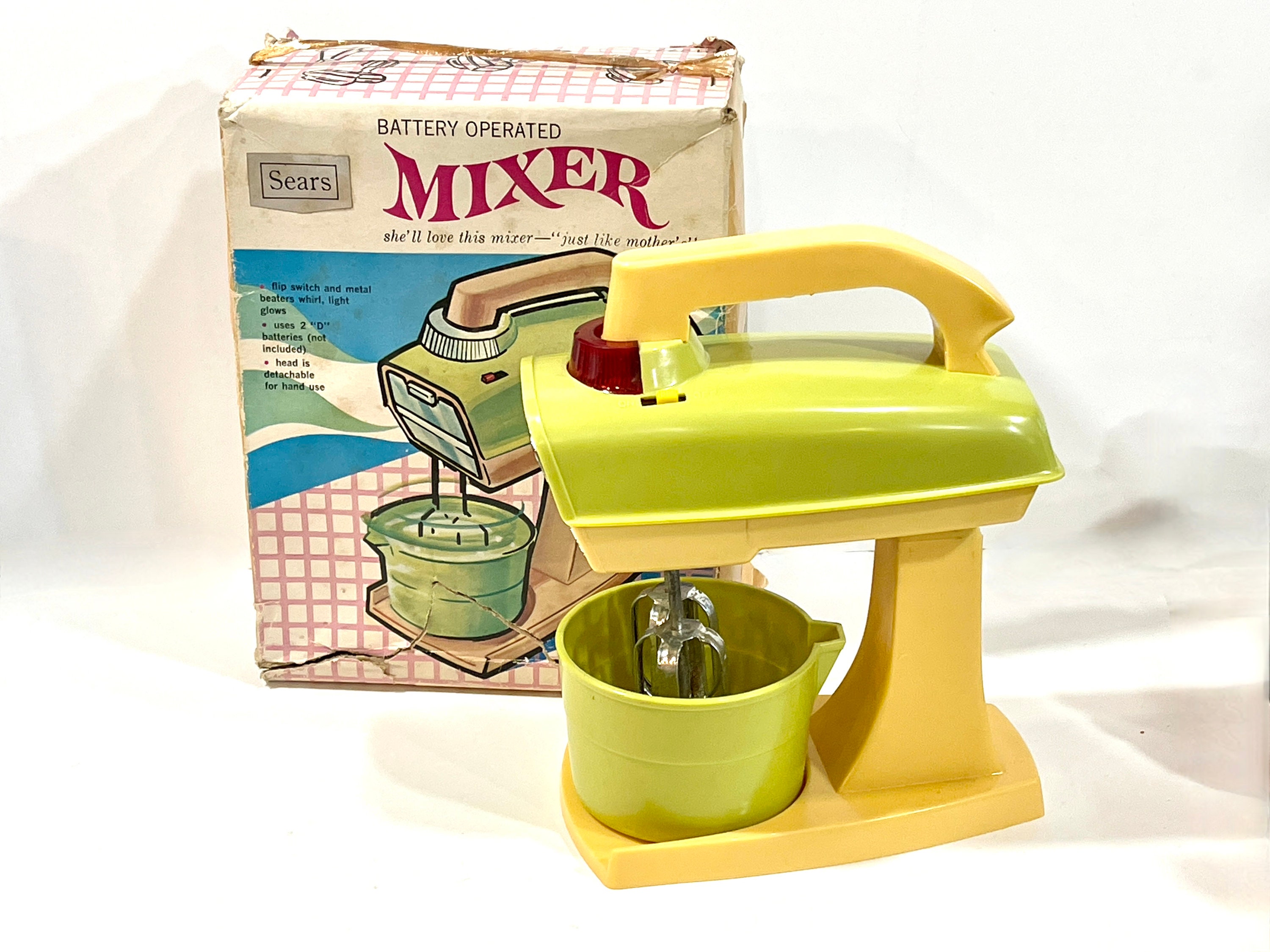 Rare Vintage 80's My First Kitchen Play Appliances Toys Blender Mixer Beater