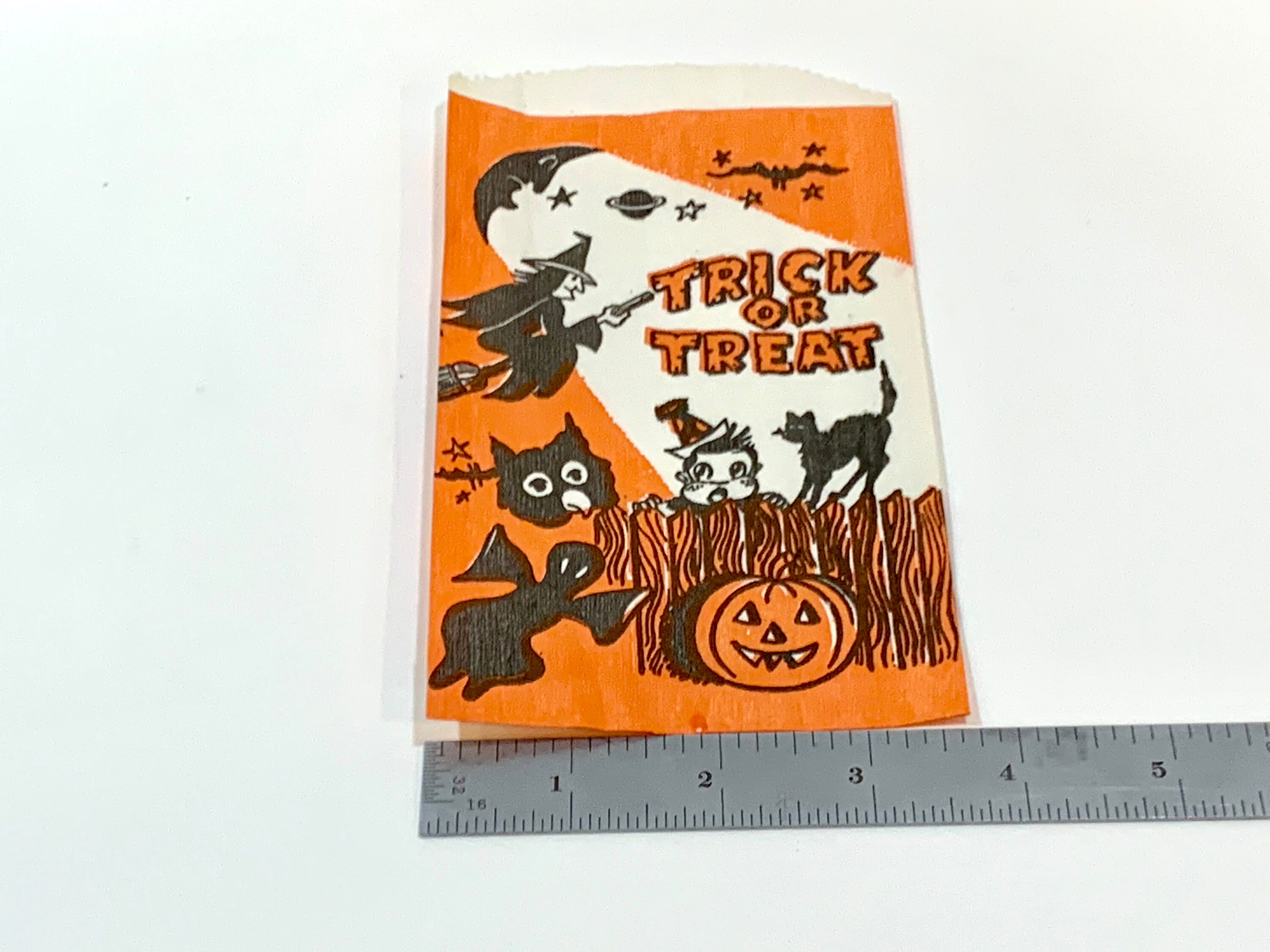 Vintage Halloween Trick or Treat Bags Candy Bags Mid Etsy