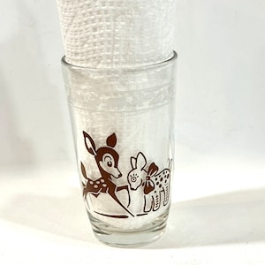 Vintage 1950s Swanky Swig, Kraft Animal Glass, Fawn and Squirrel, Kiddy Kup, Mid Century Kitchen, Farmhouse Kitchen