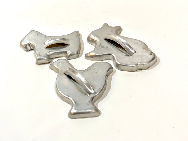 Vintage Animal COOKIE CUTTERS Metal Aluminum Holiday Baking Etsy