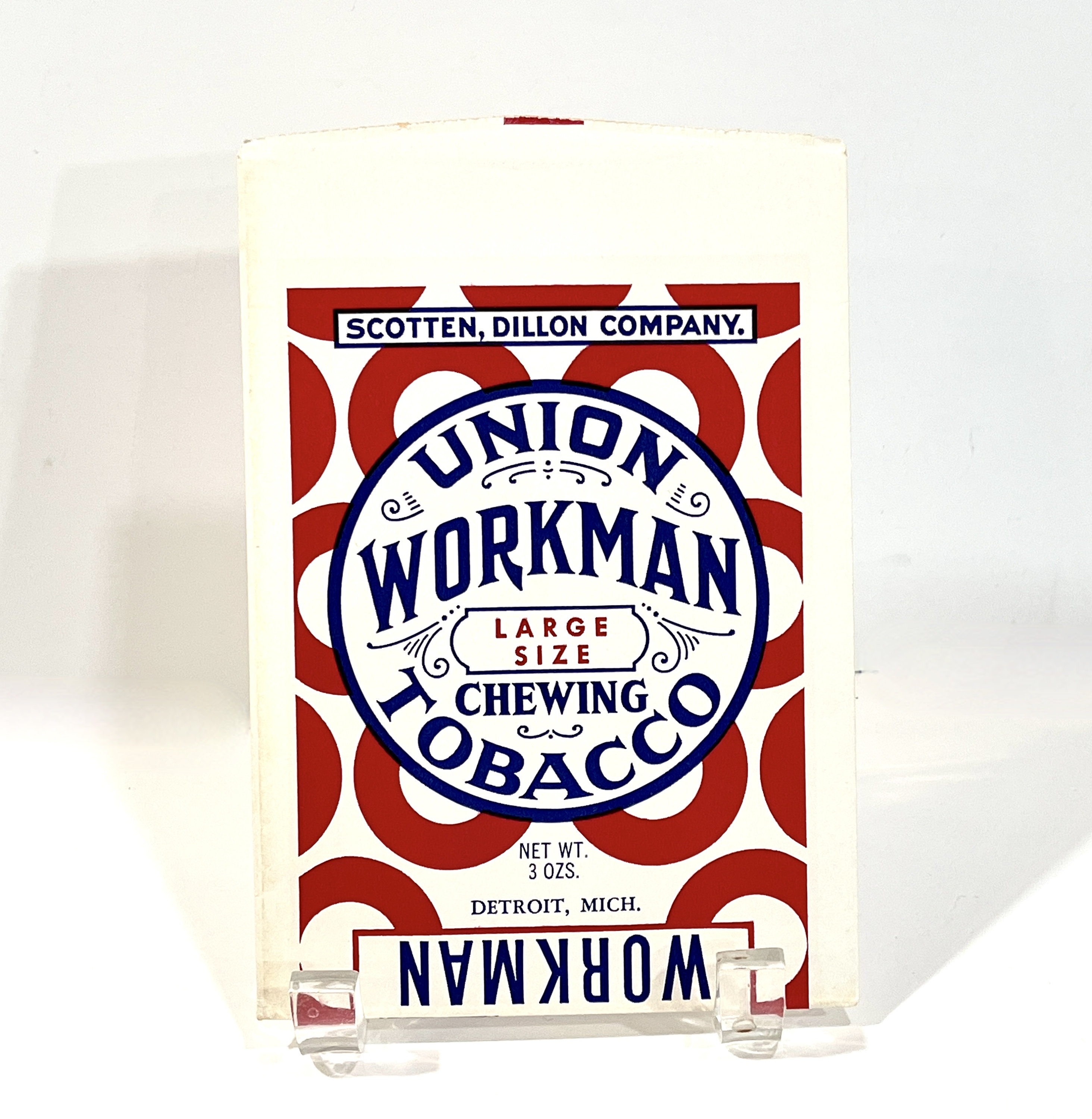 union workman chewing tobacco history Vintage UNION WORKMAN Chewing Tobacco Foil Pack Scotten, Dillon Company,unused Union Workman + Tub Tobacco