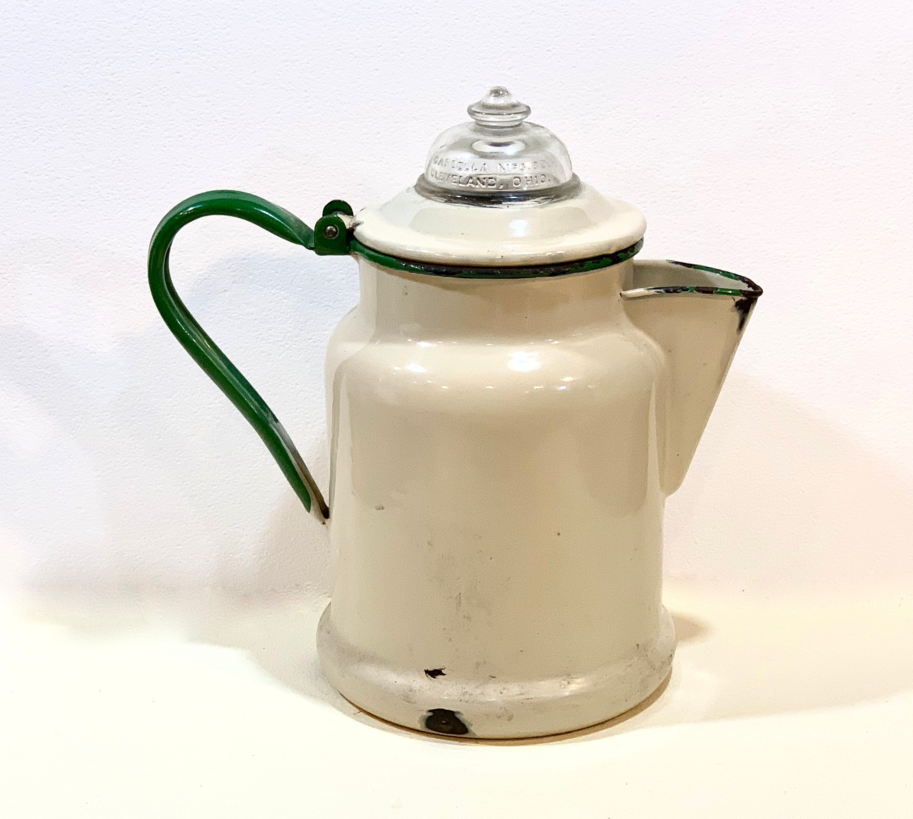 Vintage Enamelware Coffee Pot Gardella 