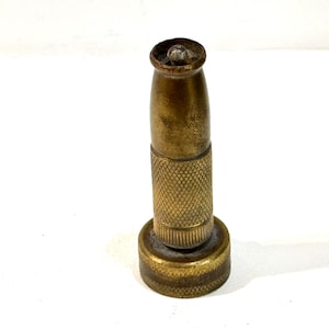 Vintage Brass Garden Hose Nozzle: Adjustable USA Made Tool