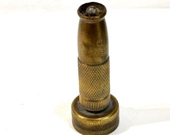 Vintage messing tuinslangmondstuk: verstelbaar, in de VS gemaakt gereedschap