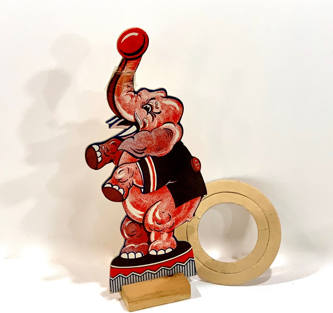 Vintage Ring Toss Jumbo Elephant Elephant Ring Toss 25 Etsy