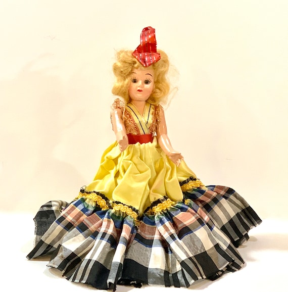 Vintage Lot Of Porcelain Doll Making Supplies Head, Mask,Eyes &  Wig-READ-Estate