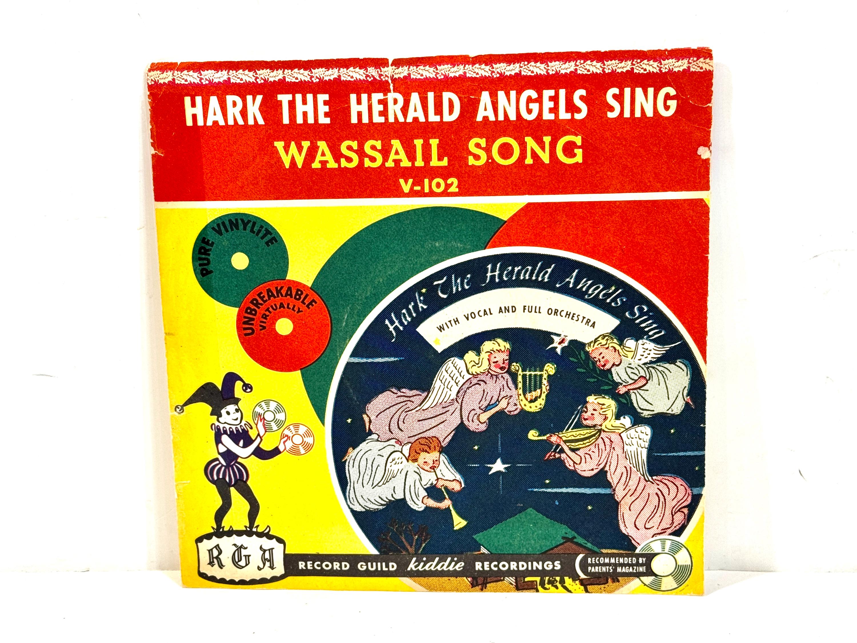 Vintage Christmas Picture Disc 78RPM: Hark the Herald Angels Sing