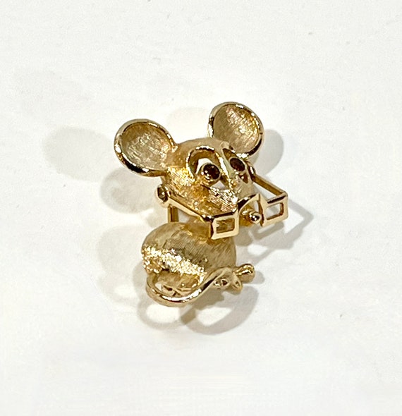 Vintage  Mouse Pin, Avon Mouse, Articulated Glass… - image 1