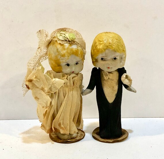 bride and groom porcelain dolls