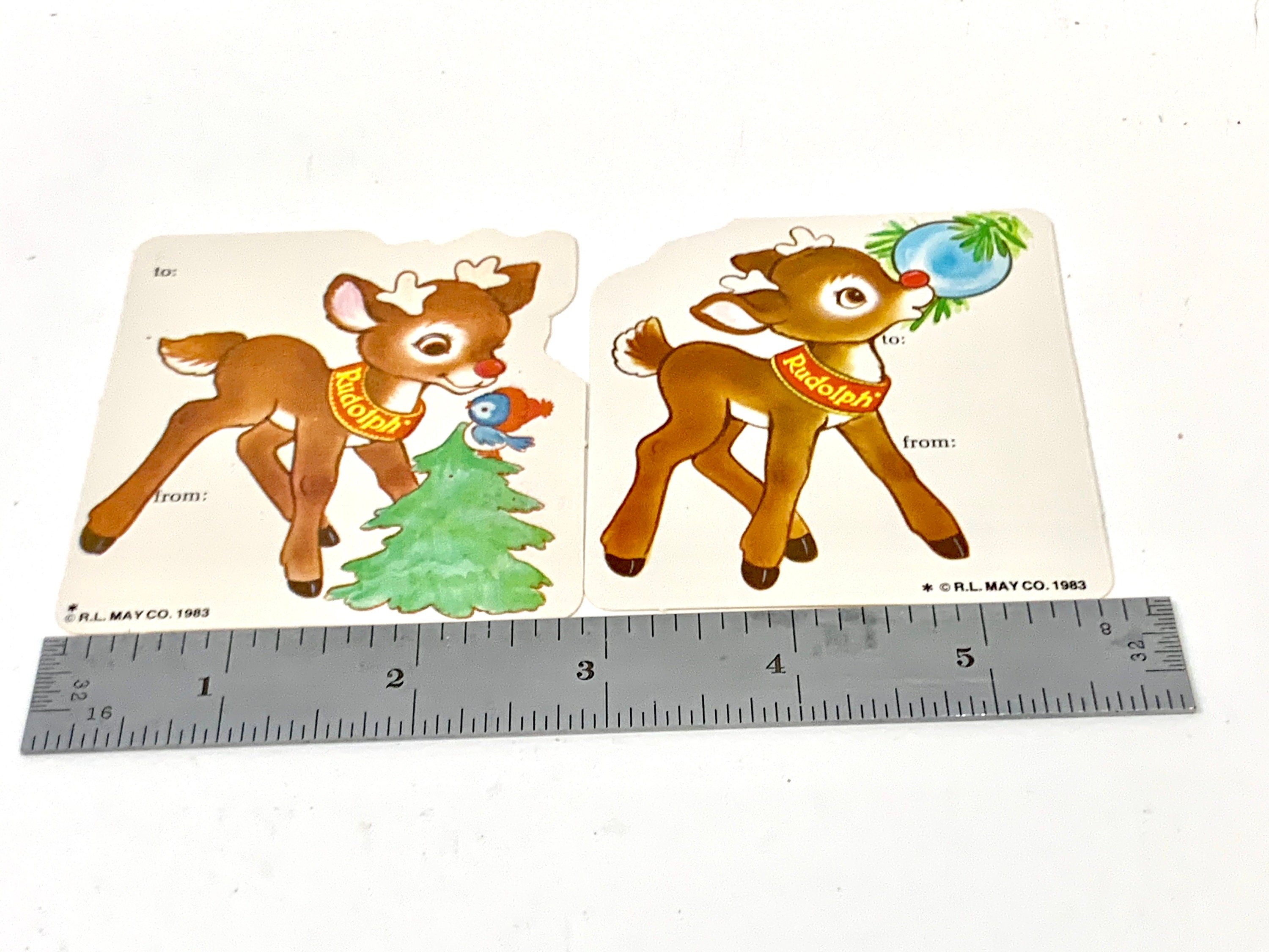 Vintage Christmas Gift Tags RUDOLPH the Red Nosed Reindeer | Etsy