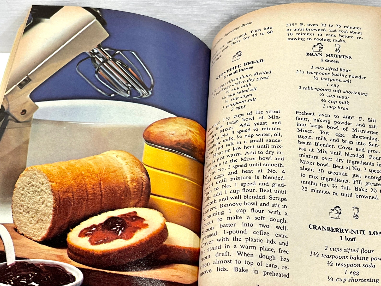 Vintage Recipes Sunbeam Mixmaster Instruction Recipe Book Etsy