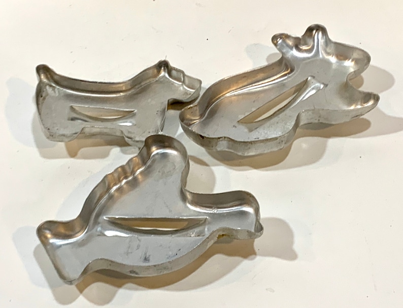 Vintage Animal COOKIE CUTTERS Metal Aluminum Holiday Baking Etsy