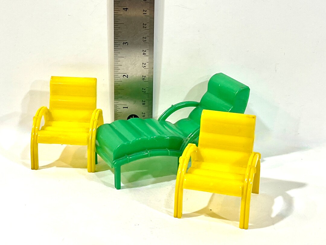 Vintage MARX Dollhouse Furniture LAWN Chair and Lounge Etsy