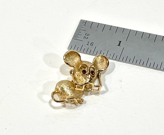 Vintage  Mouse Pin, Avon Mouse, Articulated Glass… - image 3