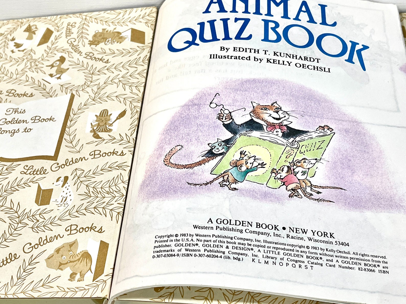 Vintage Storybook A Animal Quiz Book Little Golden Book Etsy