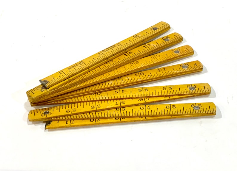 Vintage Carpenters Ruler Folding Measuring Stick Centimetres | Etsy