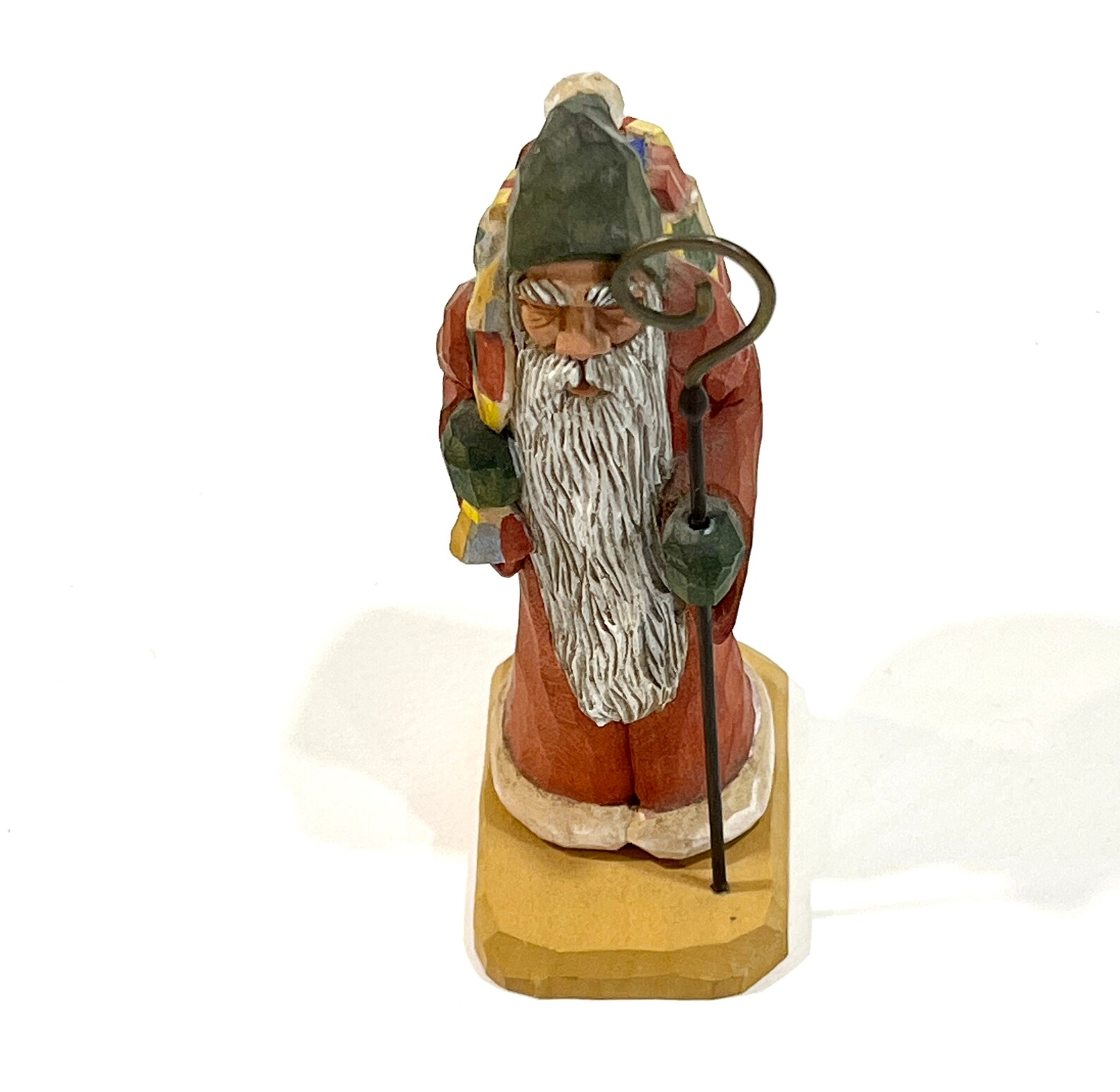 Vintage Santa Hand Carved Old World Santa Folk Art Santa Etsy
