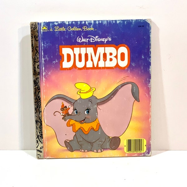 1980s DUMBO, Walt Disney, Little Golden Book, Story Book, Baby Gift, Gift for Child, Nursery Decor, Disneyana