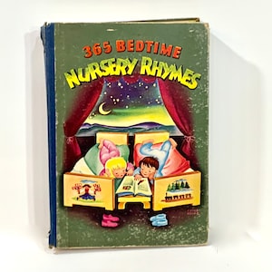 Vintage 1940s Nursery Rhymes Storybook: Illustrated Children&#39;s Bedtime Stories