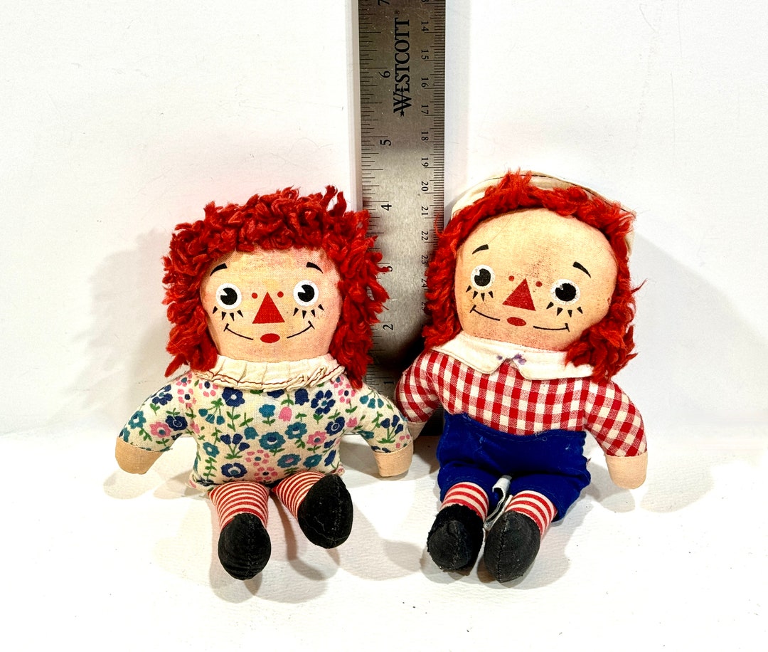 Raggedy Ann and Andy, 8 Inch Dolls, Applause Knickerbocker, Stuffed ...