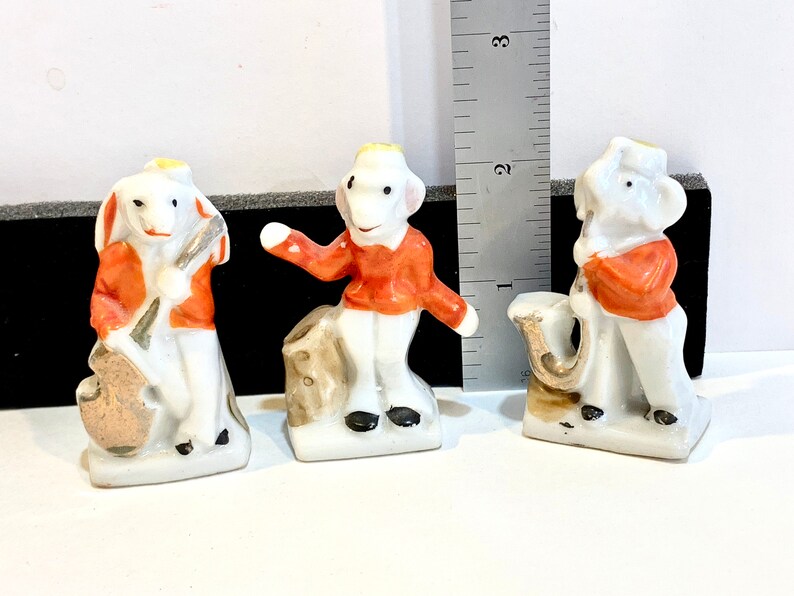 Vintage Miniature Animal Band 6 piece Set Animals playing Etsy