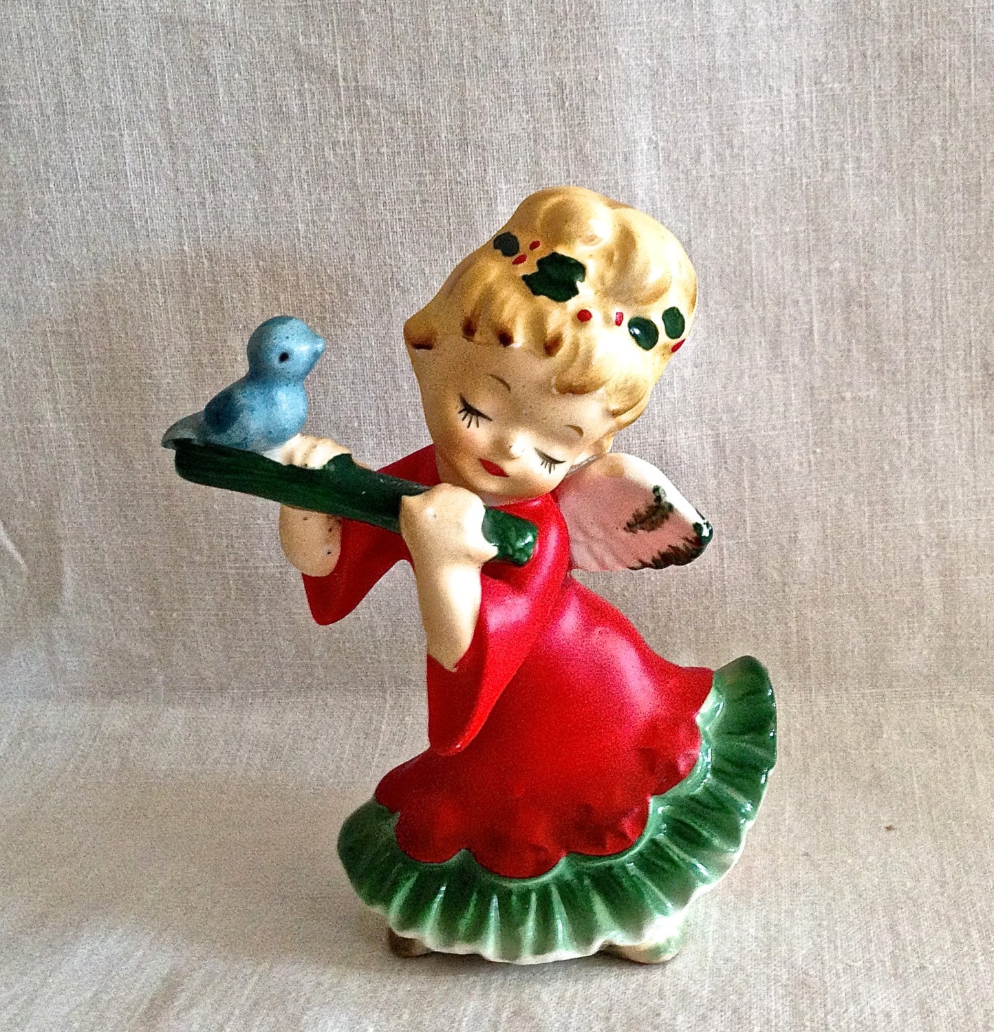 Vintage Lefton, 2543, Christmas Angel, Bluebird on Flute, Porcelain Figurine, RARE, 4 Inches, Japan, Red and Silver Label, Circa 1950s - Etsy Vintage Lefton, 2543, Christmas Angel, Bluebird on Flute, Porcelain Figurine, RARE, 4 Inches, Japan, Red and Silver Label, Circa 1950s - Etsy