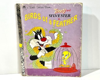 Vintage Tweety and Sylvester Little Golden Book: 1990s Warner Bros Cartoon
