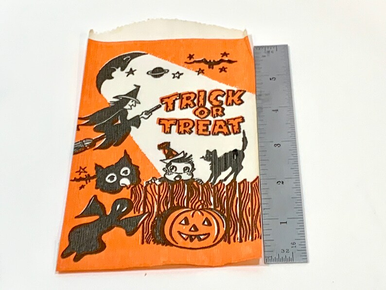 Vintage Halloween Trick or Treat Bags 3 Candy Bags Mid Etsy