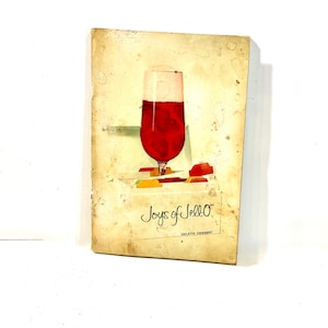 Vintage Cookbook, Joys of Jello, Softcover Recipe Book, Mid Century 1960s, Illustrated Cookbook, Gelatin Desserts, Kitchen Decor, Gift idea